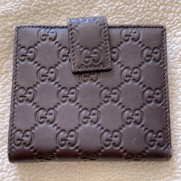 🤎 GUCCI Women’s Medium Leather Wallet Dark Brown - Picture 3 of 13